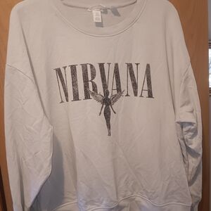 Mens Size XXL, H&M Cream Ribbed Knit Sweatshirt